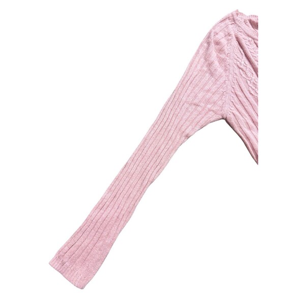 Daisy Fuentes Ladies Angora Rabbit Hair Blend Sequin Trim Cardigan Pink Sz L NWT - Picture 4 of 9